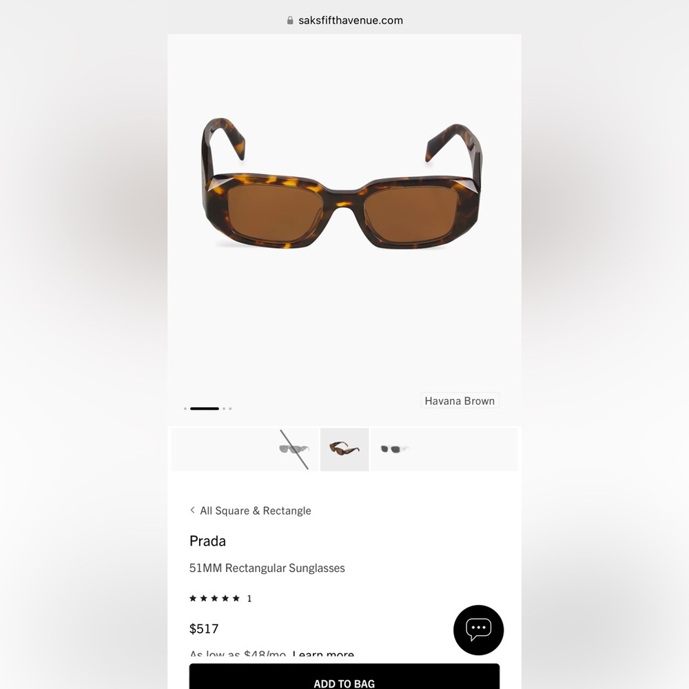 Prada PR 17WSF Asian Fit 2AU8C1 Tortoise / brown Lens